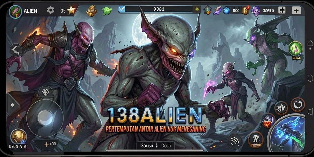 Tampilan aksi seru dalam pertempuran alien di 138ALIEN.