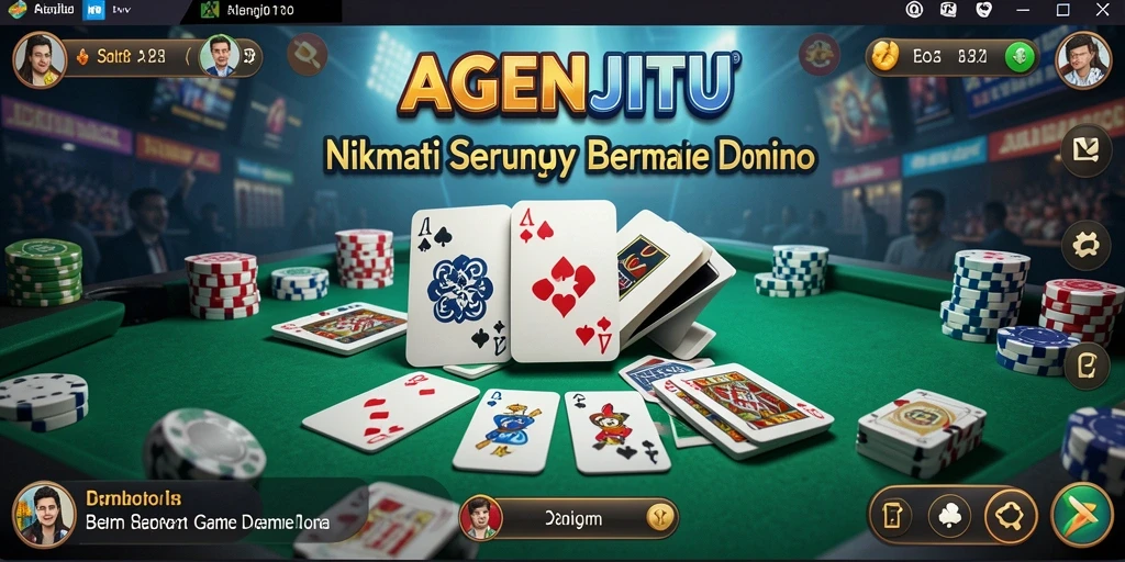 Tampilan menarik dan seru dari AGENJITU saat bermain Domino.