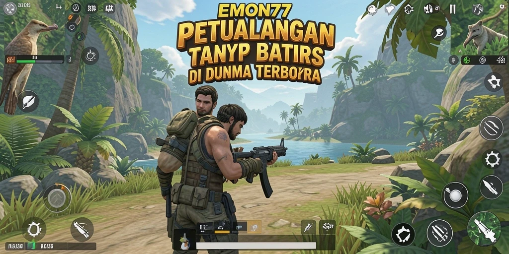 Tampilan gameplay épik di dunia Open World EMON77.