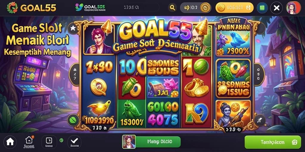 Tampilan menarik dari gameplay GOAL55 yang seru dan mengasyikkan.