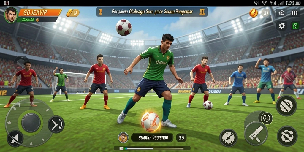 Tampilan gameplay seru dan interaktif dari GOJEKVIP.