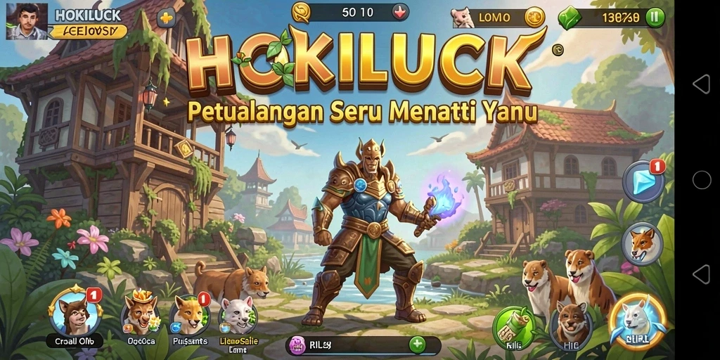 Screenshot gameplay HOKILUCK menampilkan petualangan yang seru.