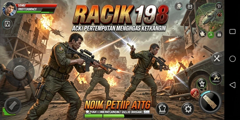 Tampilan intens dari gameplay aksi di RACIK198.