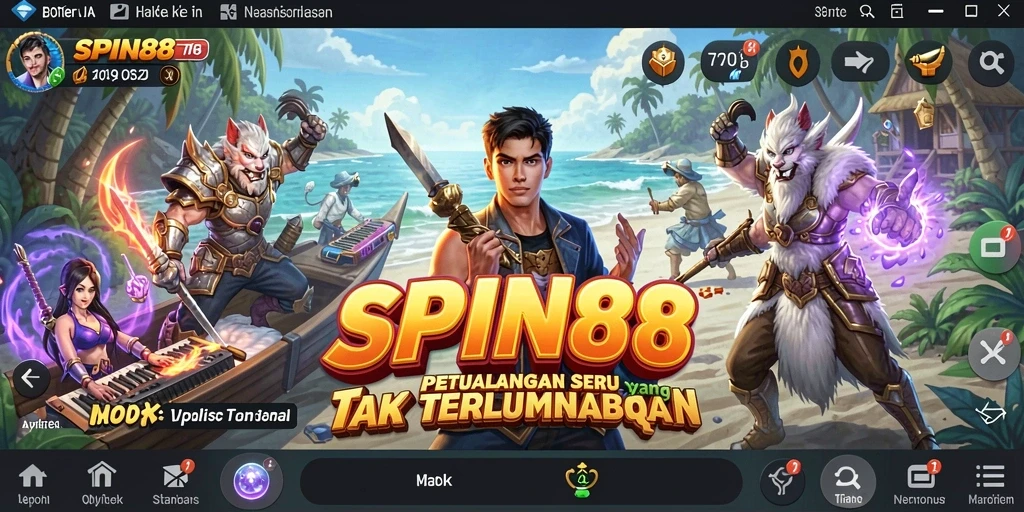 Tangkapan layar gameplay SPIN88 dengan aksi petualangan seru.