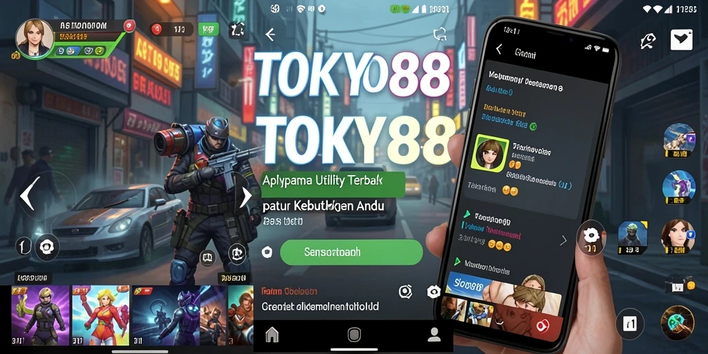 Tampilan utama TOKYO88 dengan berbagai fitur Utility yang memudahkan pengguna.