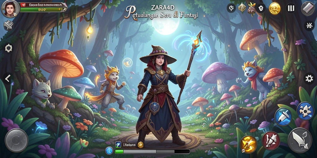 Tangkapan layar menampilkan gameplay penuh aksi dari ZARA4D.